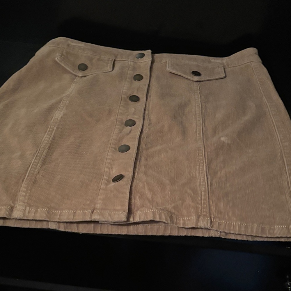 Tan corduroy skirt